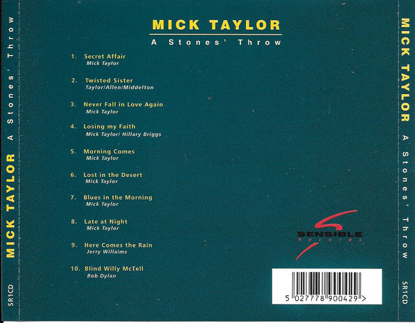 Mick Taylor : A Stones' Throw (CD, Album)