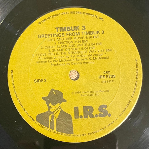 Timbuk 3 : Greetings From Timbuk 3 (LP, Album, Club)