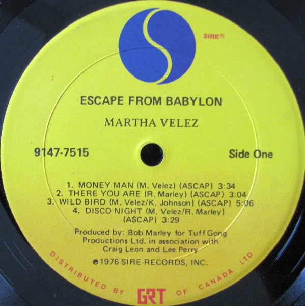 Martha Velez : Escape From Babylon (LP, Album)