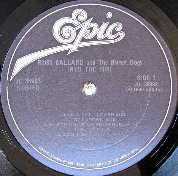 Russ Ballard & The Barnet Dogs : Into The Fire (LP, Album)