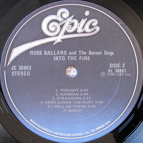 Russ Ballard & The Barnet Dogs : Into The Fire (LP, Album)