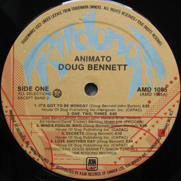 Doug Bennett (2) : Animato (LP, Album)