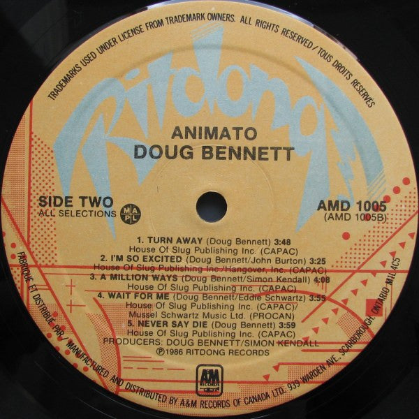 Doug Bennett (2) : Animato (LP, Album)