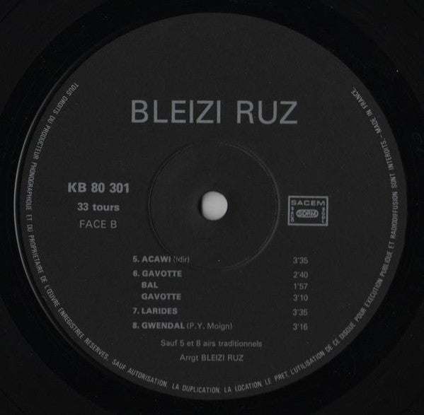 Bleizi Ruz : Bleizi Ruz (LP, Album)
