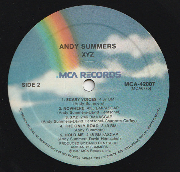 Andy Summers : XYZ (LP, Album)