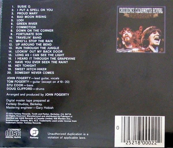 Creedence Clearwater Revival : Chronicle - The 20 Greatest Hits (CD, Comp, RE)