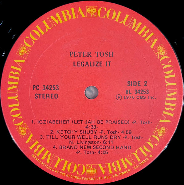 Peter Tosh : Legalize It (LP, Album, RE, RP)