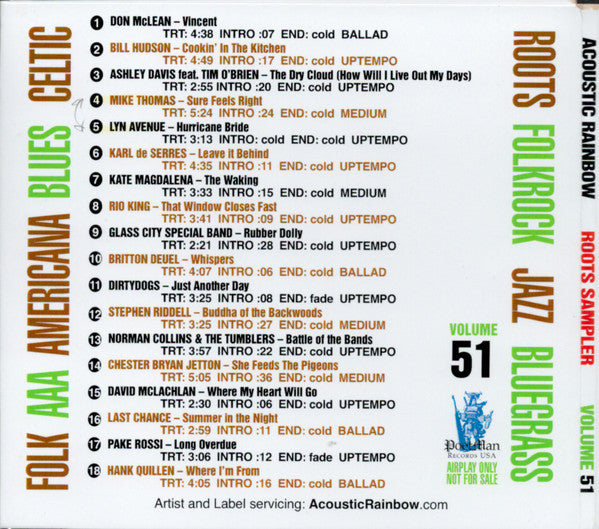 Various : Acoustic Rainbow Volume 51 (CD, Comp, Promo, Smplr)