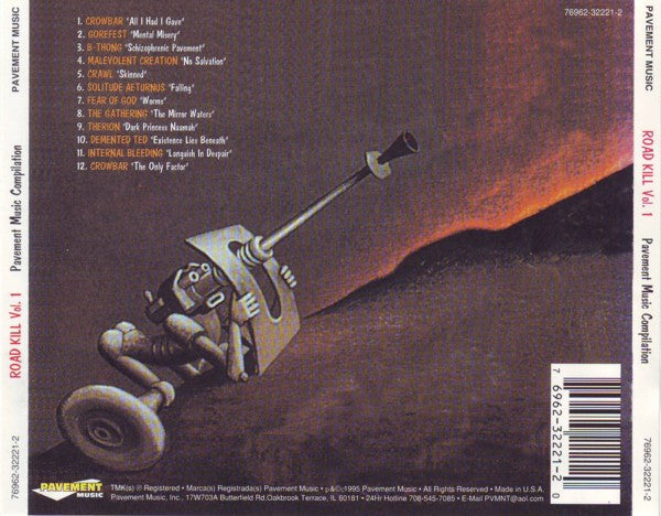 Various : Road Kill Vol. 1 - Pavement Music Compilation (CD, Comp)
