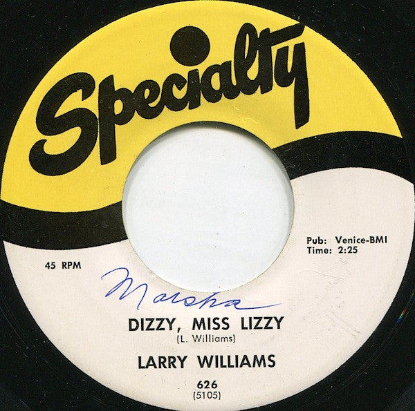 Larry Williams (3) : Slow Down / Dizzy, Miss Lizzy (7", Single)