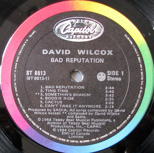David Wilcox (2) : Bad Reputation (LP, Album)