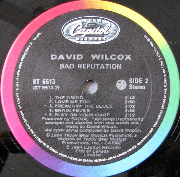 David Wilcox (2) : Bad Reputation (LP, Album)