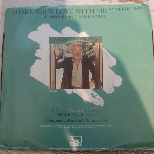 Kenny Rogers : Share Your Love With Me / Greybeard (7", Single, Win)