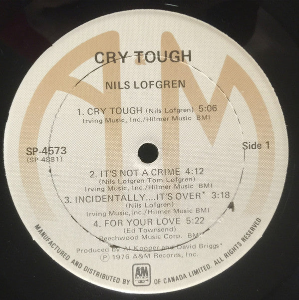 Nils Lofgren : Cry Tough (LP, Album)