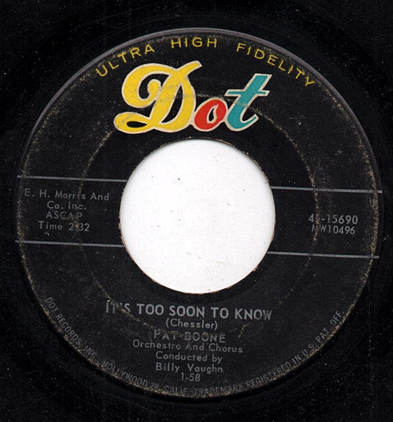 Pat Boone : A Wonderful Time Up There (7")