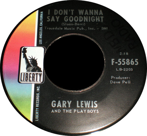 Gary Lewis & The Playboys : Sure Gonna Miss Her / I Don't Wanna Say Goodnight (7", Single, Ind)