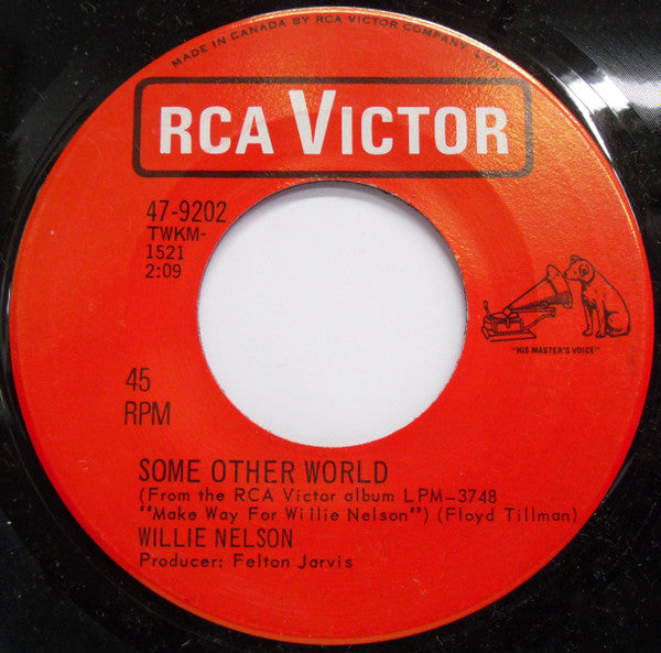 Willie Nelson : Blackjack County Chain / Some Other World (7")