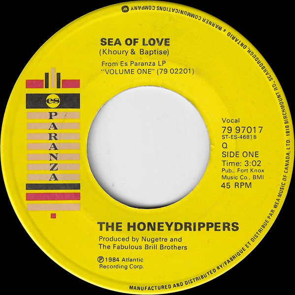 The Honeydrippers : Sea Of Love (7", Single)