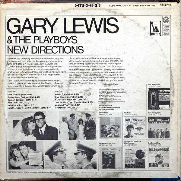Gary Lewis & The Playboys : New Directions (LP, All)