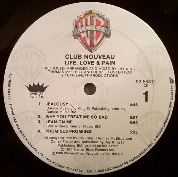 Club Nouveau : Life, Love & Pain (LP, Album)