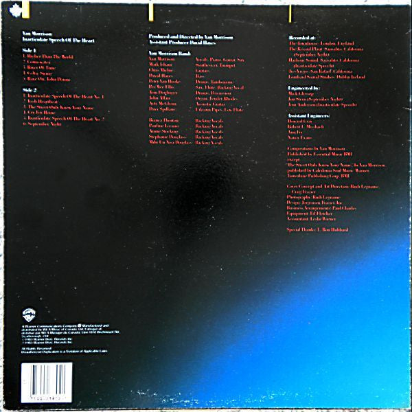 Van Morrison : Inarticulate Speech Of The Heart (LP, Album)