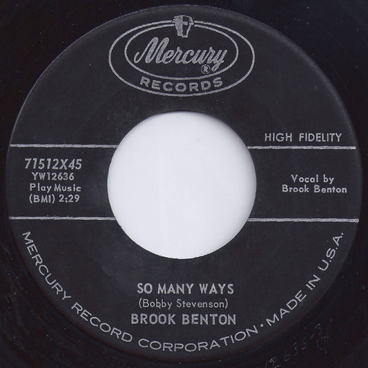 Brook Benton : So Many Ways (7", Single)