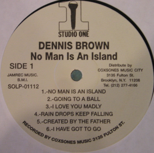 Dennis Brown : No Man Is An Island (LP, Album, RP)