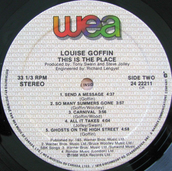 Louise Goffin : This Is The Place (LP, Album)