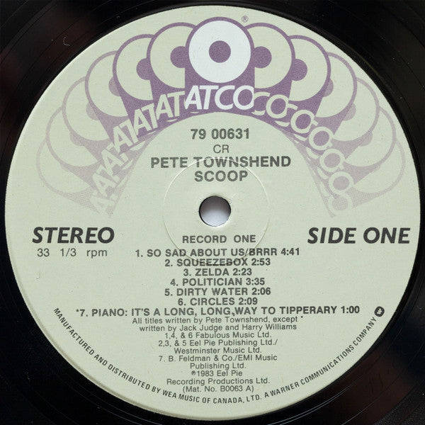 Pete Townshend : Scoop (2xLP, Album)