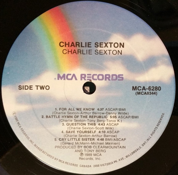 Charlie Sexton : Charlie Sexton (LP, Album)