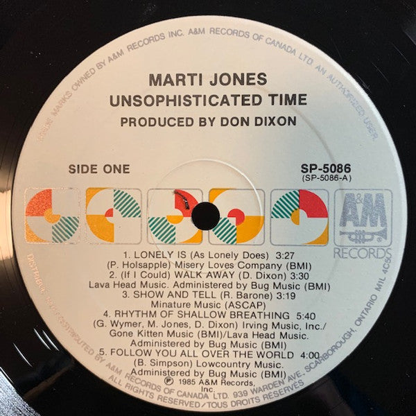 Marti Jones : Unsophisticated Time (LP, Album)