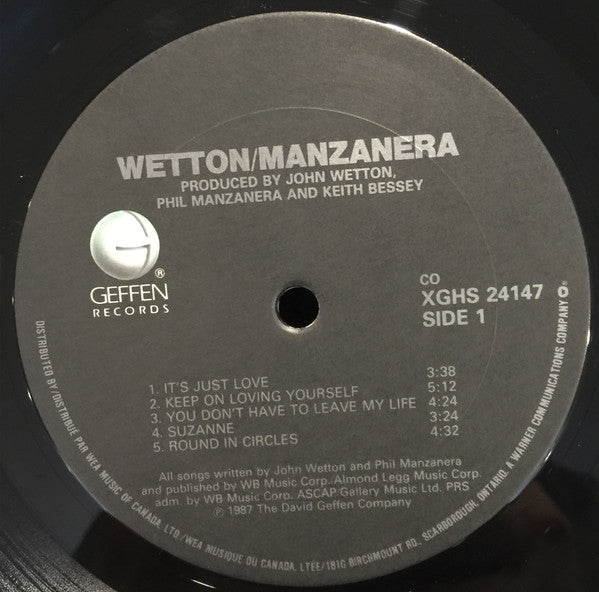 John Wetton / Phil Manzanera : Wetton / Manzanera (LP, Album)