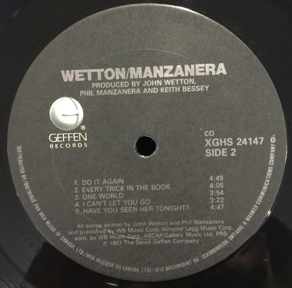 John Wetton / Phil Manzanera : Wetton / Manzanera (LP, Album)