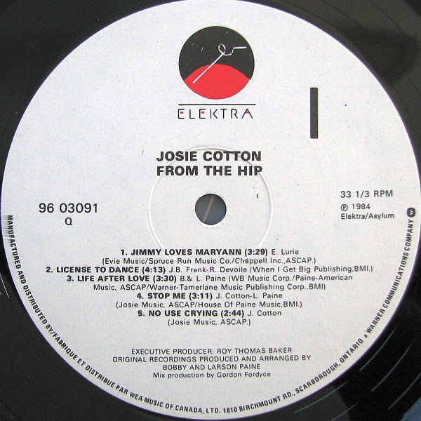 Josie Cotton : From The Hip (LP, Album)