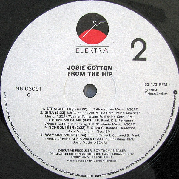 Josie Cotton : From The Hip (LP, Album)
