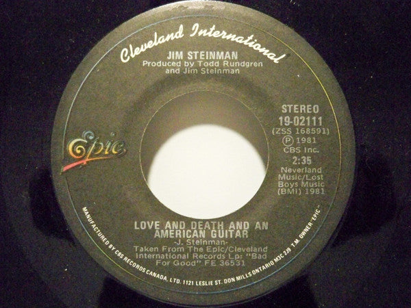 Jim Steinman : Rock And Roll Dreams Come Through (7", Single)