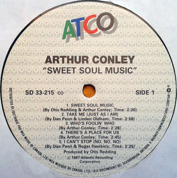 Arthur Conley : Sweet Soul Music (LP, Album, RE)