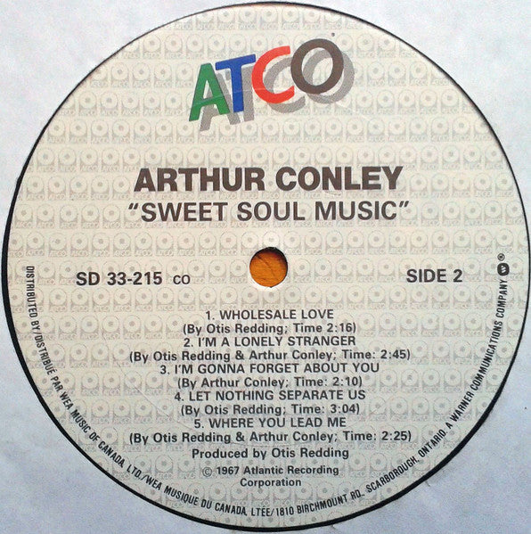 Arthur Conley : Sweet Soul Music (LP, Album, RE)