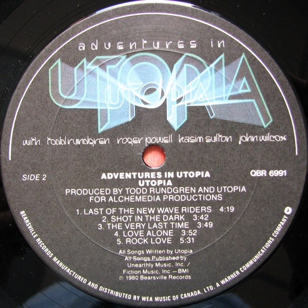 Utopia (5) : Adventures In Utopia (LP, Album, Cus)