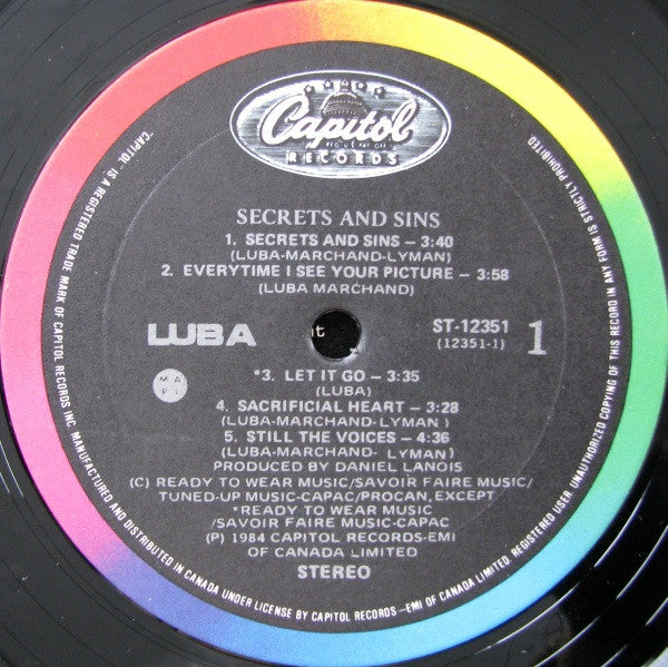 Luba : Secrets And Sins (LP, Album)