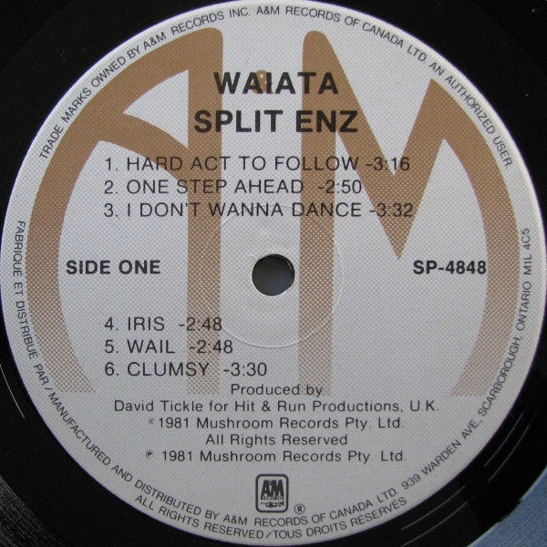 Split Enz : Waiata (LP, Album, Bla)