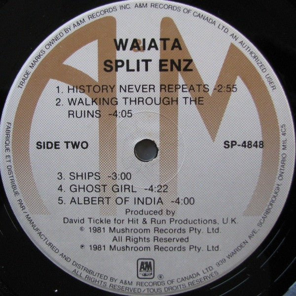 Split Enz : Waiata (LP, Album, Bla)
