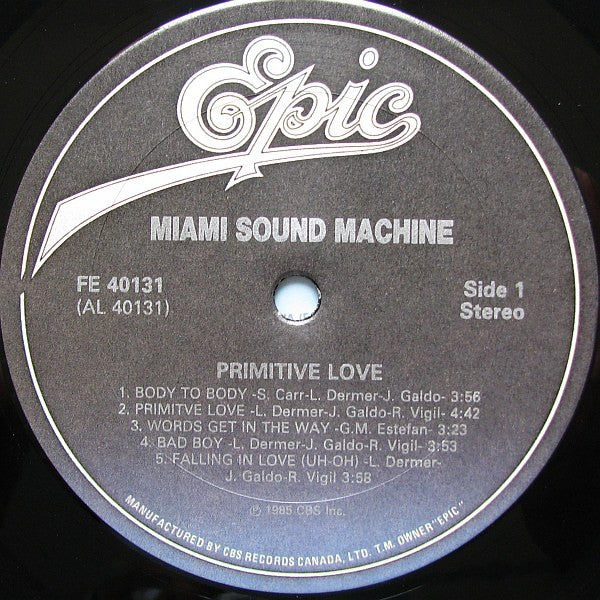 Miami Sound Machine : Primitive Love (LP, Album)