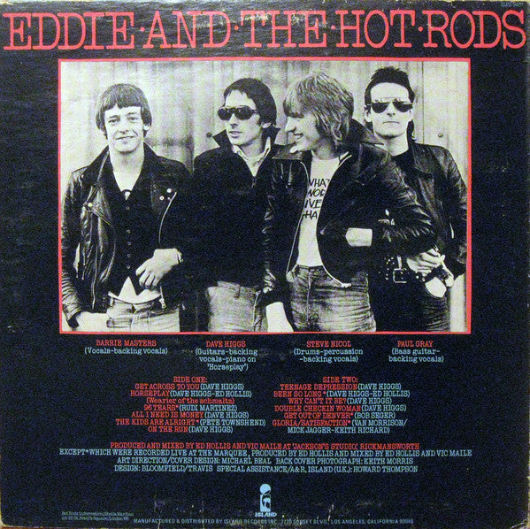Eddie And The Hot Rods : Teenage Depression (LP, Album)