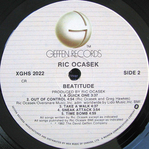 Ric Ocasek : Beatitude (LP, Album)