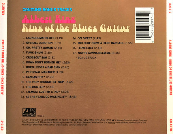 Albert King : King Of The Blues Guitar (CD, Comp, Mono, All)