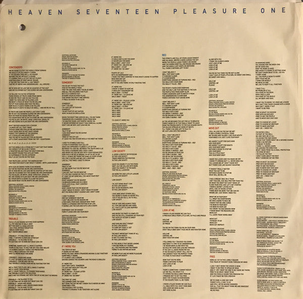 Heaven 17 : Pleasure One (LP)