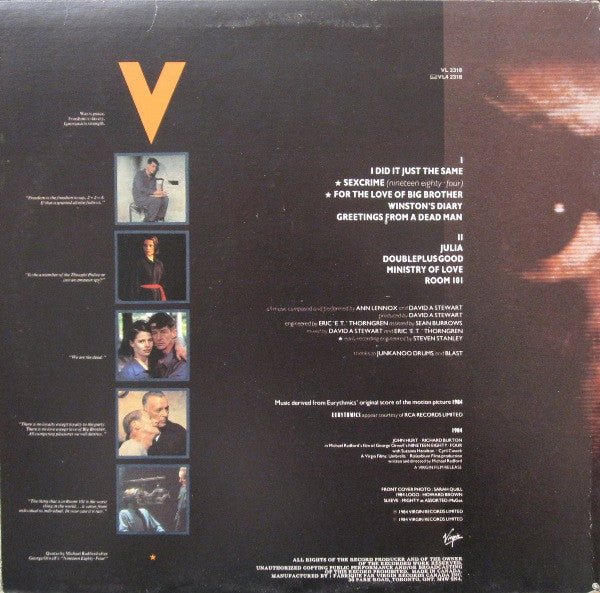 Eurythmics : 1984 (For The Love Of Big Brother) (LP, Album)