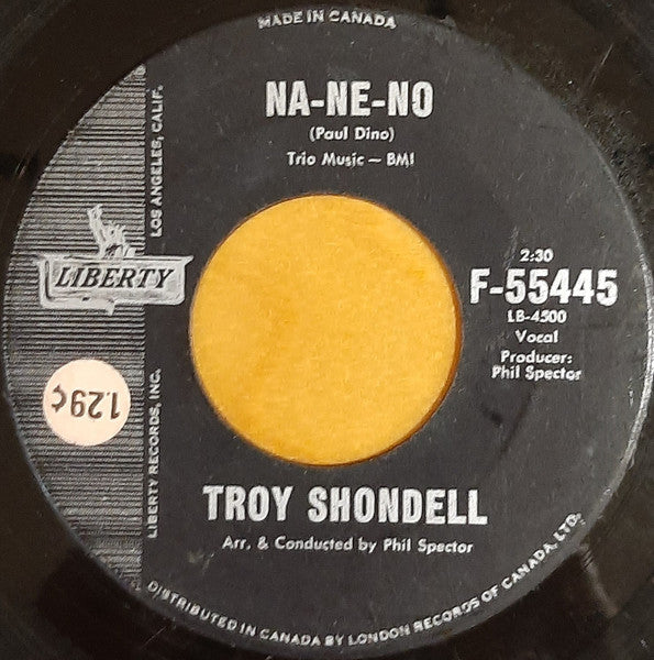 Troy Shondell : Na-Ne-No / Just Because (7", Single)