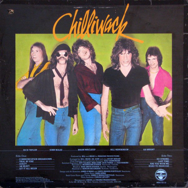 Chilliwack : Breakdown In Paradise (LP, Album)
